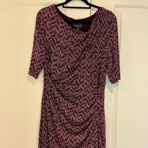 Lovely plum and tan elegant dress